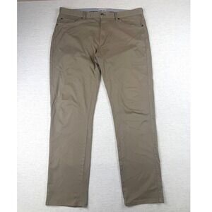 Peter Millar Mens 38x32 Khaki Tan 5-Pocket Stretch Cotton Modal Straight Pants